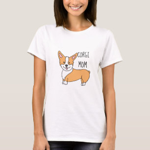 Corgi mama Dog Cartoon T-shirt