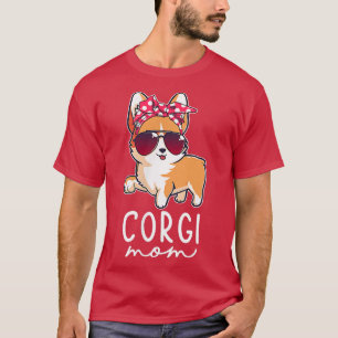 Corgi mama Funny Dog mama Vrouwen Corgi Lover Moth T-shirt