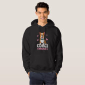 Corgi Mama Met Een Hond Hoodie (Voorkant volledig)