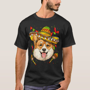 Corgi Mannen Vrouwen Kinder Sombrero T-shirt