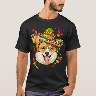 Corgi Mannen Vrouwen Kinder Sombrero T-shirt