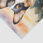 Corgi Meadow Magic: Een bloemig ontkoppelingsgenot Tissuepapier (Detail)