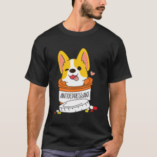 Corgi Medicine Classic antidepressivum T-shirt