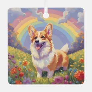 Corgi Memorial aangepaste hondennaam schattige reg Metalen Ornament