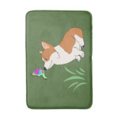 Corgi met Butterfly Badmat (Voorkant Verticaal)
