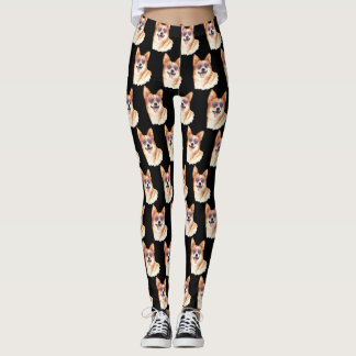 Corgi met een roze zonnebril leggings