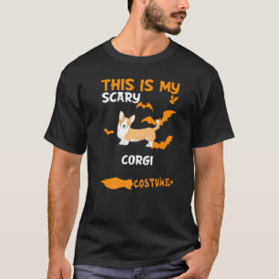 Corgi met staartkostume Halloween Lazy Scary Dog T-shirt
