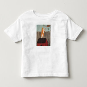 Corgi mikt snotslinger op kat T-shirt