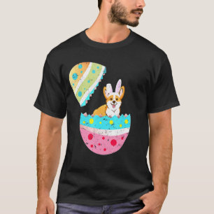 Corgi Moeder Paasei Konijn Kostuum Pasen Dag T-shirt
