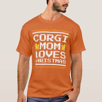 Corgi Mom Christmas Festive Dog Lover Gift gift T-shirt