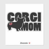 Corgi Mom - Decal / Sticker pour les amateurs de C (Feuille)