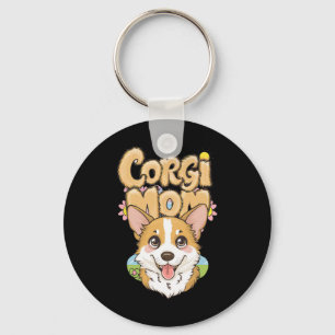 Corgi Mom Spring Floral Design - Pasen Corgi Love Sleutelhanger