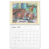 Corgi Moments Wall Calendrier - Whimsical Dog Art (Feb 2027)