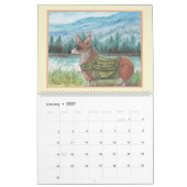 Corgi Moments Wall Calendrier - Whimsical Dog Art (Jan 2027)