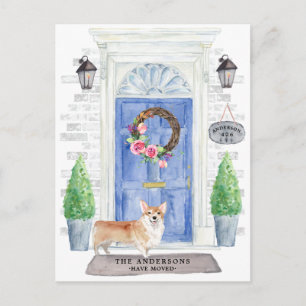 Corgi Moving Announcement Briefkaart