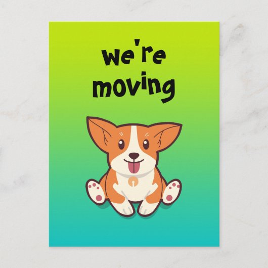 Corgi' Moving Briefkaart (Voorkant)