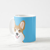 Corgi Mug - Aqua Turquoise Corgi Mug (Devant gauche)
