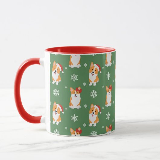 Corgi Mug de Noël mignon (Gauche)