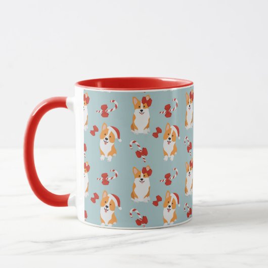 Corgi Mug de Noël mignon (Gauche)
