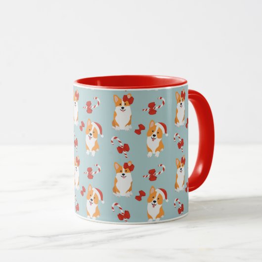 Corgi Mug de Noël mignon (Devant droit)