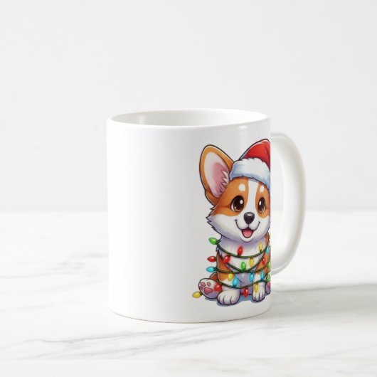 Corgi Mug de Noël mignon (Devant droit)