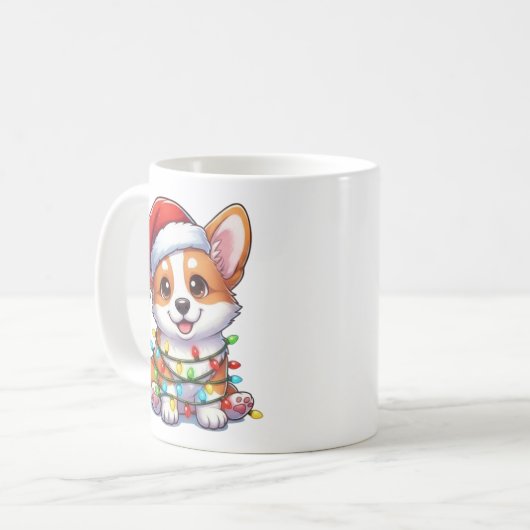 Corgi Mug de Noël mignon (Devant gauche)