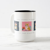 Corgi Mug de Noël rétro (Devant gauche)