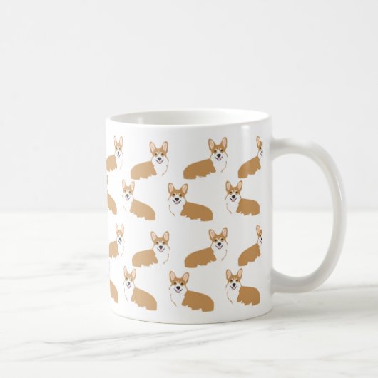 Corgi Mug - joli dessin de corgis (Droite)
