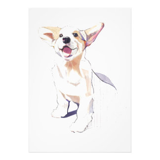 Corgi Muur Kunst Poster – Pembroke Welsh Corgi Kun