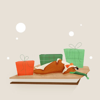 Corgi Napping Gift Labels Cadeaulabel