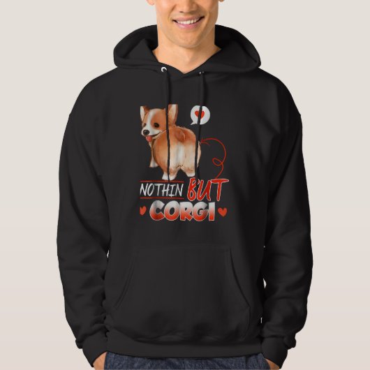 Corgi Niets Long Hoeve Hoodie (Voorkant)