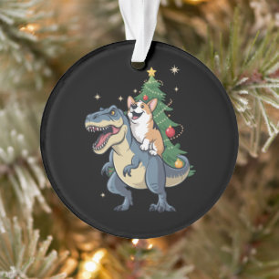 Corgi Noël Dinosaure Arbre Rex Vacances Xmas