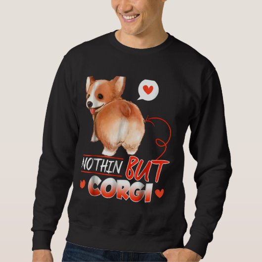 Corgi Nothing Long Sleeve Trui (Voorkant)