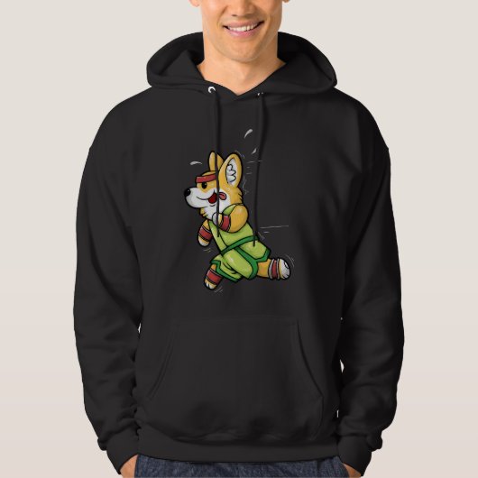 Corgi oefent Funny Welsh Corgi uit Hoodie (Voorkant)