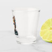 Corgi op een computer shot glas (Rechts)