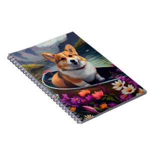 Corgi op een peddel: Een Schilderachtig avontuur Notitieboek