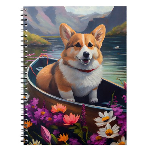 Corgi op een peddel: Een Schilderachtig avontuur Notitieboek (Voorkant)