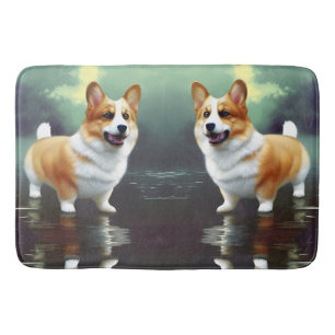 Corgi over water badmat