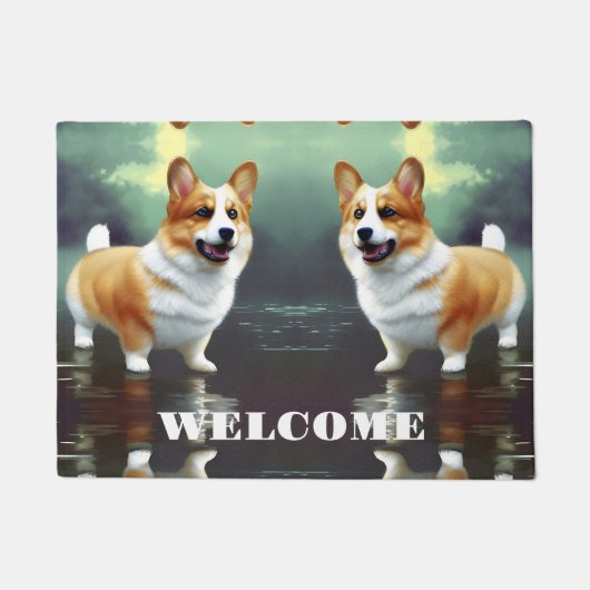 Corgi over water deurmat (Voorkant)