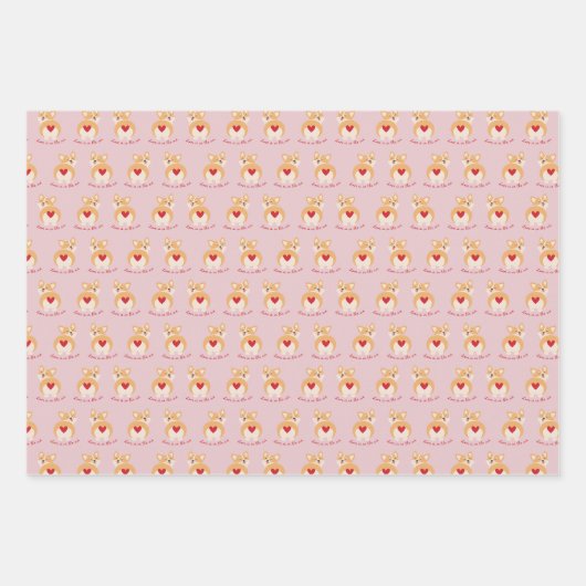 Corgi - Papier d'enveloppement de chien de Valenti (Devant)