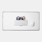 Corgi patriotique drapeau américain dessin vectori (Clavier et souris)