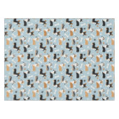 Corgi Pattern Blue Tafelkleed (Voorkant (Horizontaal))