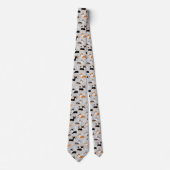 Corgi Pattern Gray Stropdas (Voorkant)