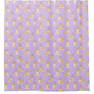 Corgi Pattern Shower Curtain Douchegordijn