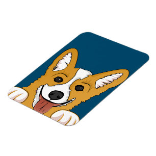 Corgi Peeking Magneet