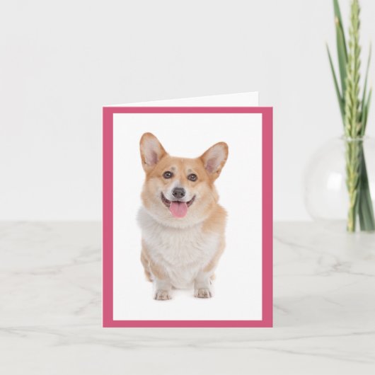 Corgi ( Pembroke ) Puppy Dog Blank Note Card Kaart (Voorkant)