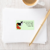 Corgi [Pembroke Welsh] over rode rozen Etiket (Insitu)