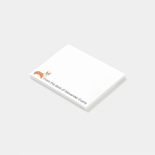 Corgi Personalize Post-it® Notes (Schuin)
