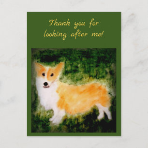 Corgi Pet Photograph Dank u Briefkaart