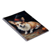 Corgi Pompoenen Halloween Griezelen Notitieboek (Rechterzijde)